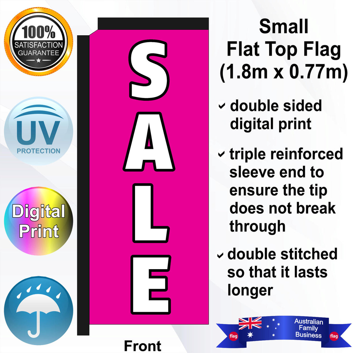 SALE Flat Top Flag - Front