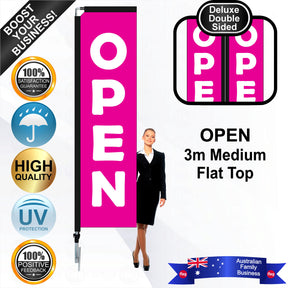 OPEN Flat Top Flag - Bundle