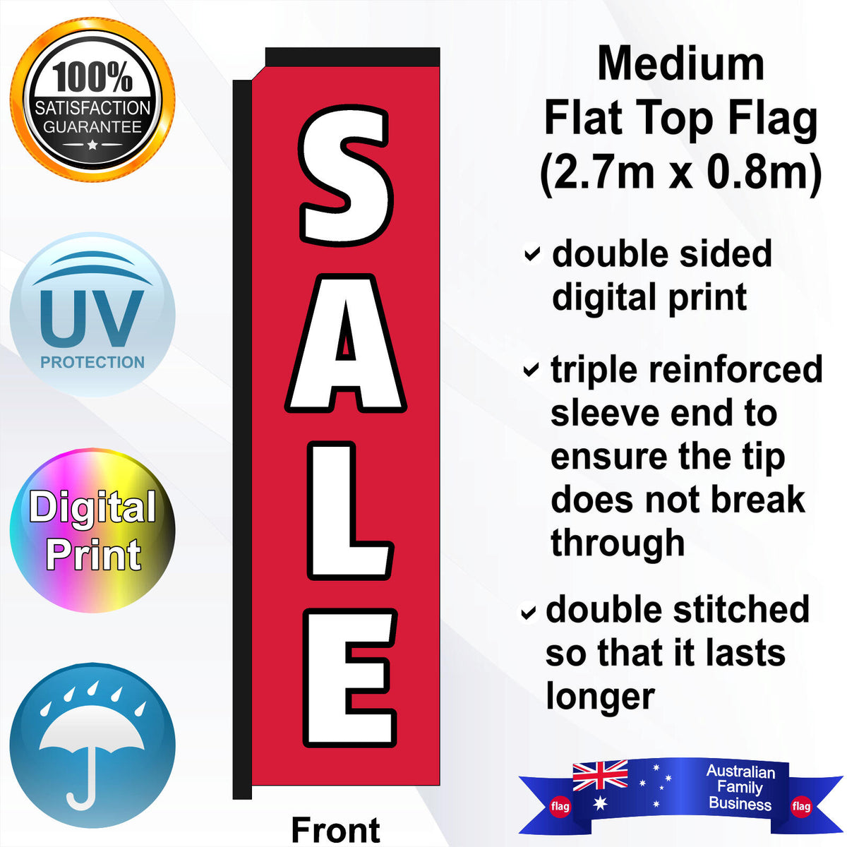 SALE Flat Top Flag - Front