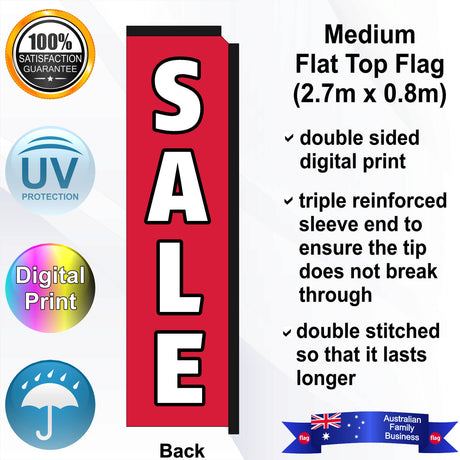 SALE Flat Top Flag - Rear