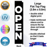 OPEN Flat Top Flag - Rear