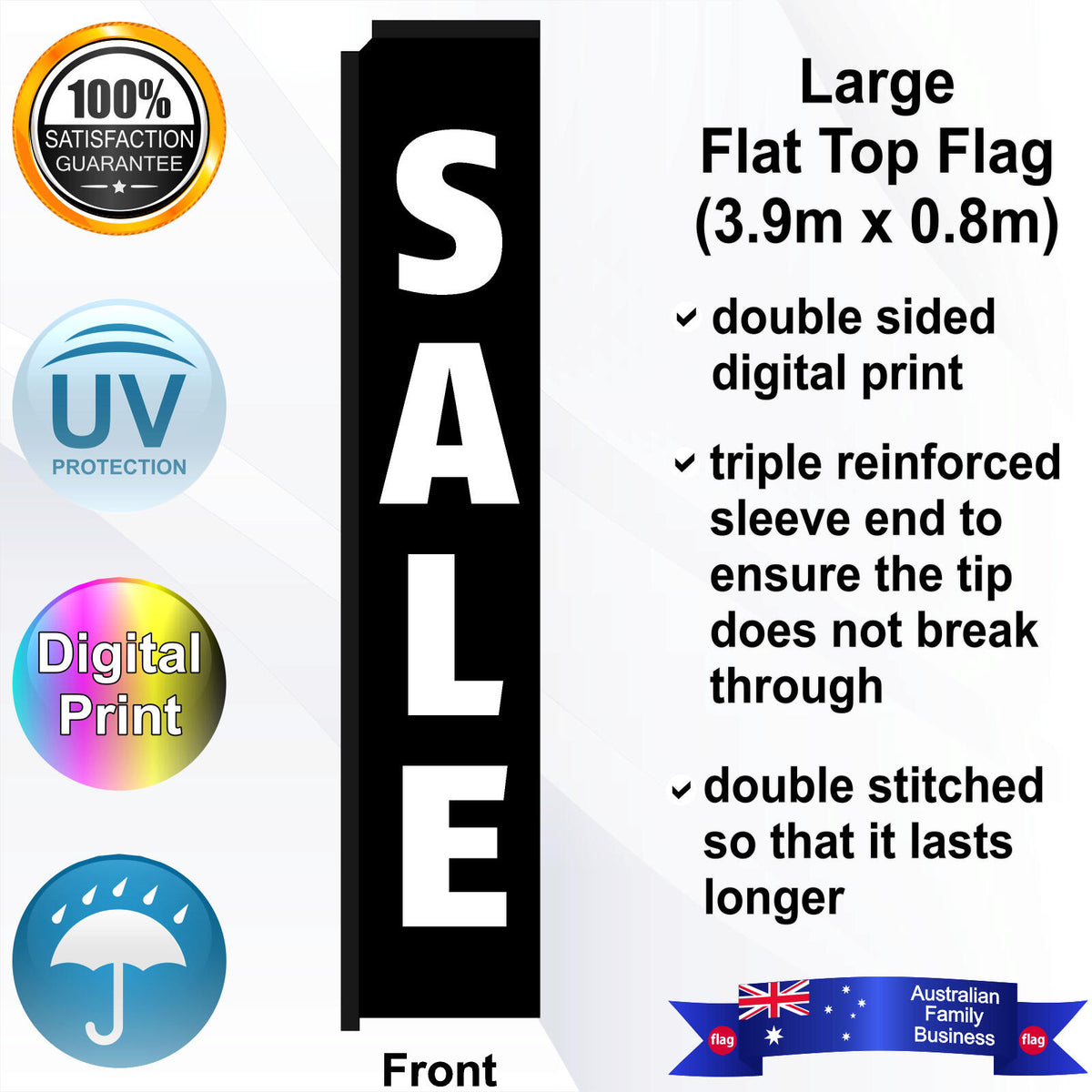 SALE Flat Top Flag - Front