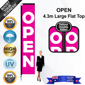 OPEN Flat Top Flag - Bundle
