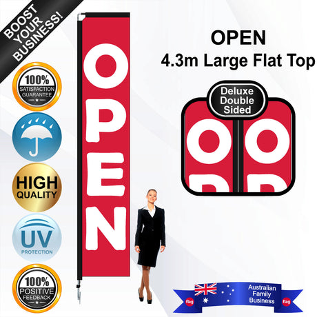 OPEN Flat Top Flag - Bundle