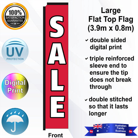 SALE Flat Top Flag - Front