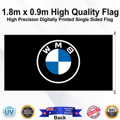 BMW Rectangle Flag - Rear