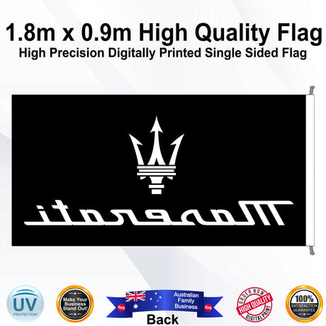 MASERATI Rectangle Flag - Rear