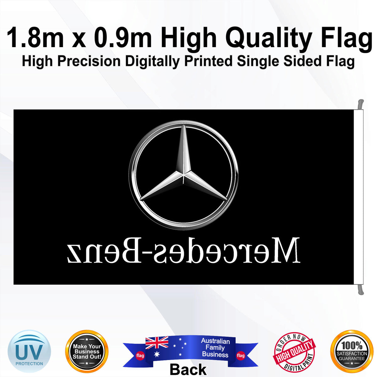 MERCEDES BENZ Rectangle Flag - Rear