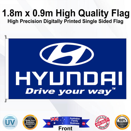 HYUNDAI Rectangle Flag - Front