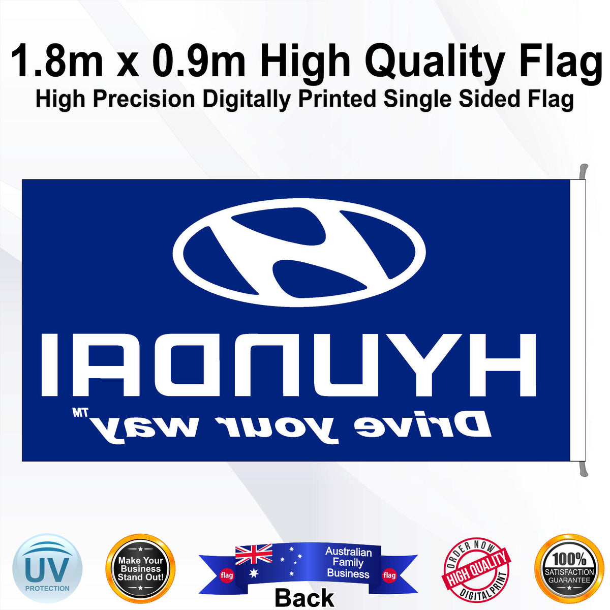 HYUNDAI Rectangle Flag - Rear