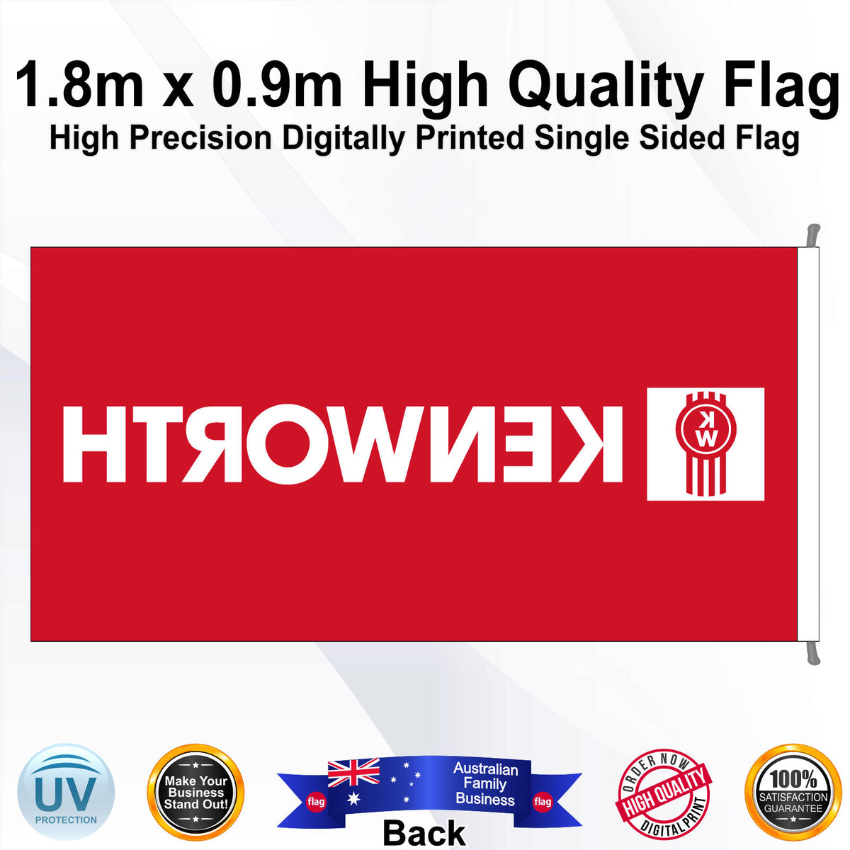 KENWORTH Rectangle Flag - Rear