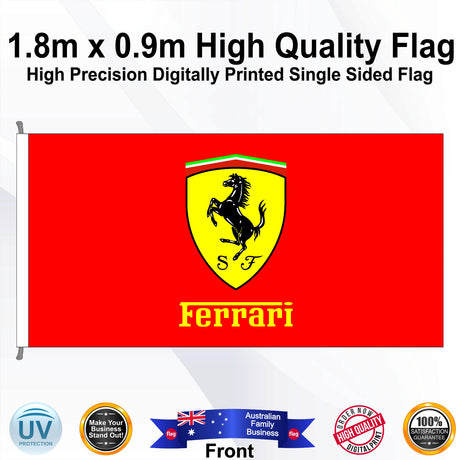 FERRARI Rectangle Flag - Front