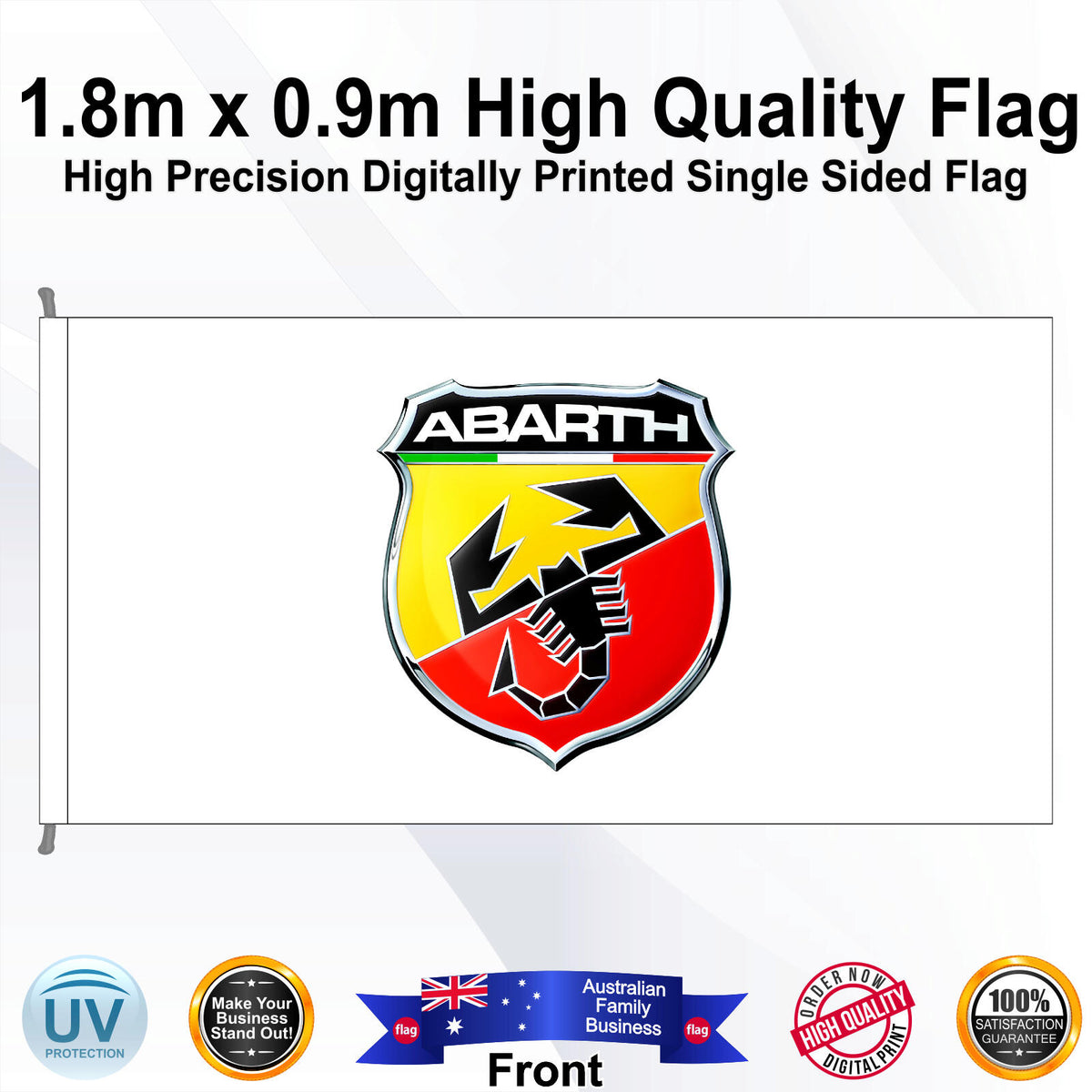 ABARTH Rectangle Flag - Front