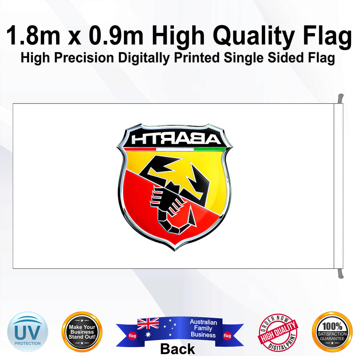 ABARTH Rectangle Flag - Rear