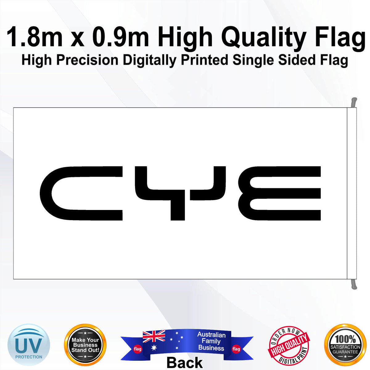 BYD Rectangle Flag - Rear