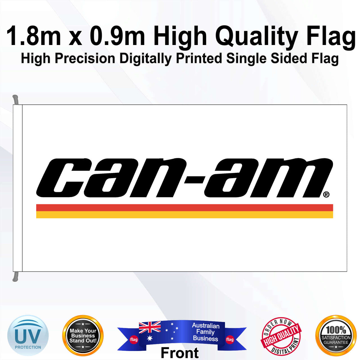 CAN AM Rectangle Flag - Front