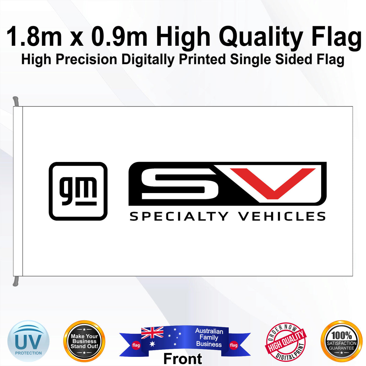 GM Speciality Vehicles Rectangle Flag - Front