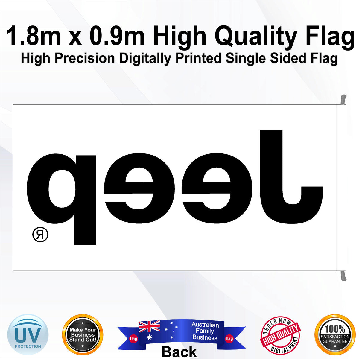 JEEP Rectangle Flag - Rear