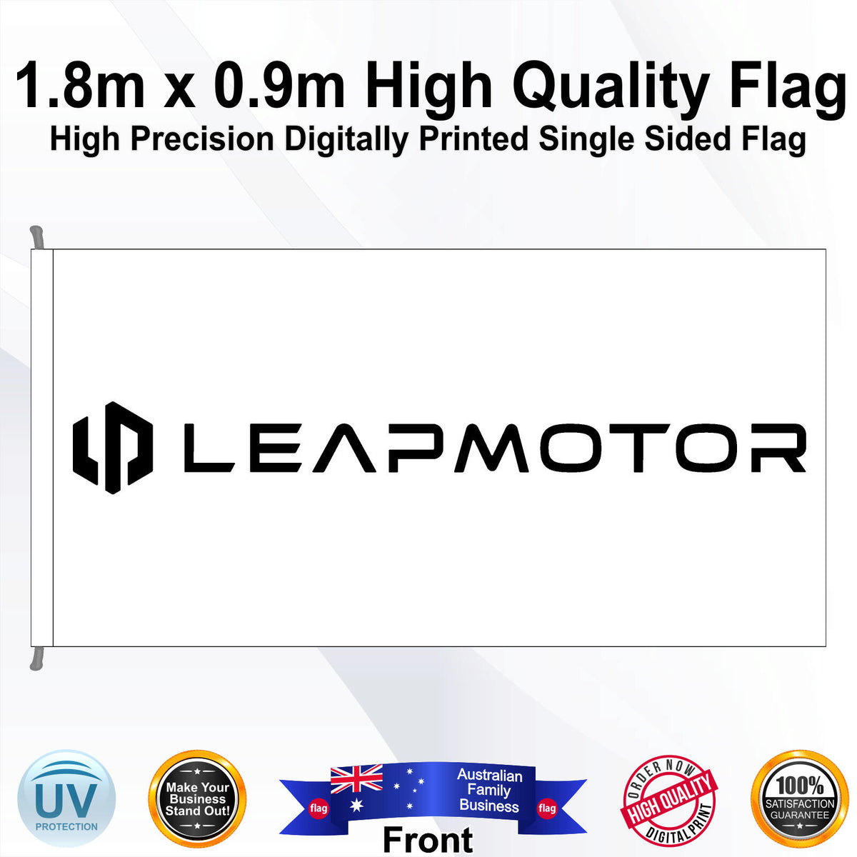 LEAPMOTOR Rectangle Flag - Front