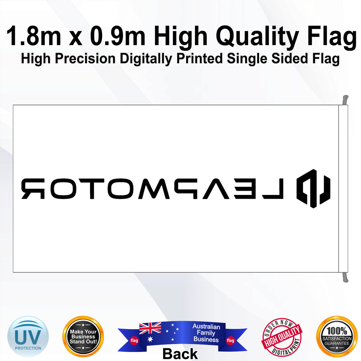 LEAPMOTOR Rectangle Flag - Rear