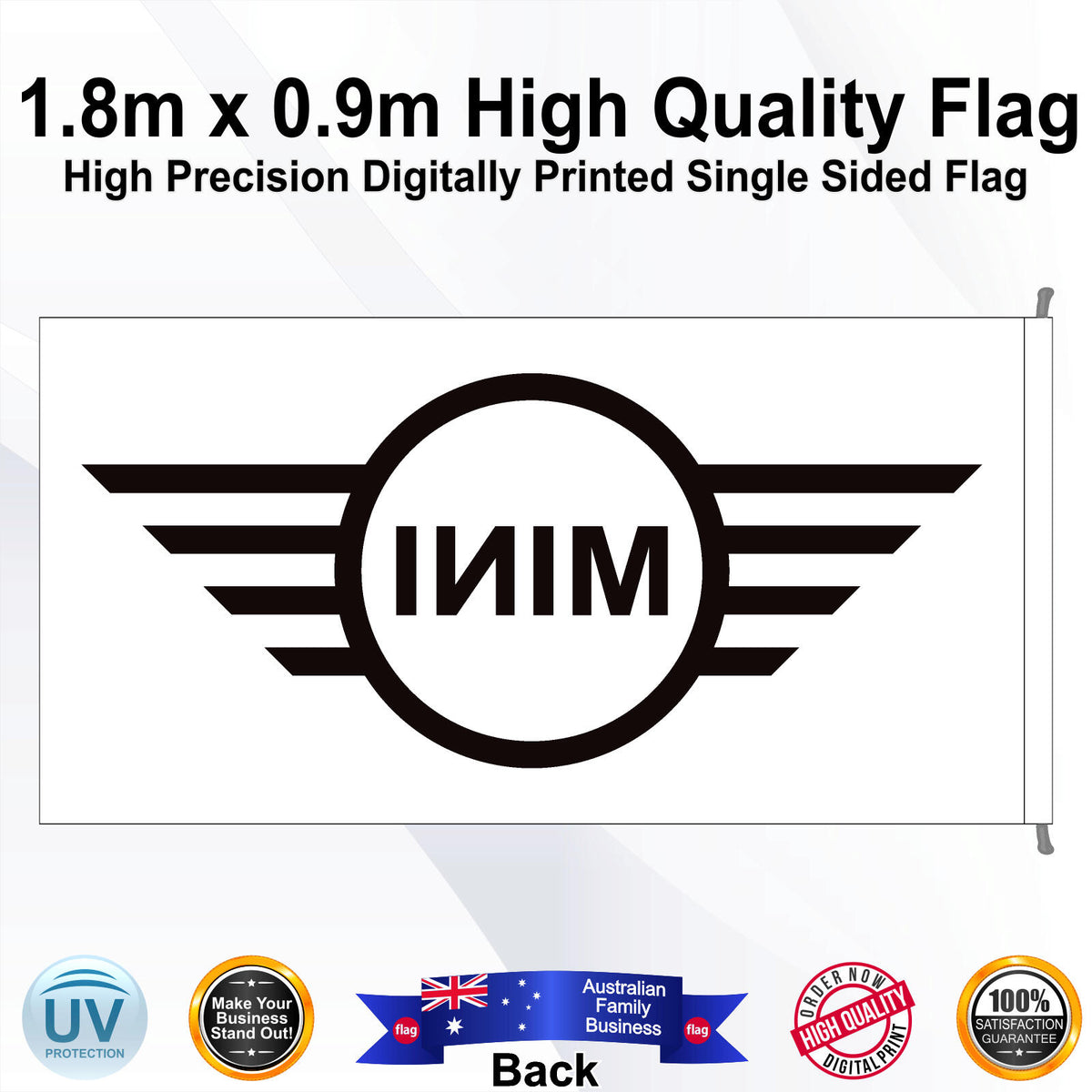 MINI Rectangle Flag - Rear