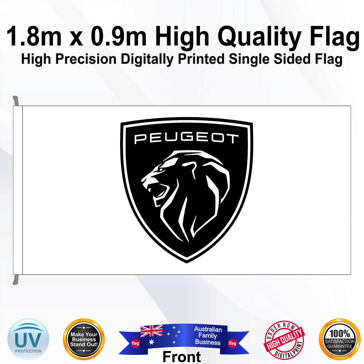 PEUGEOT Rectangle Flag - Front
