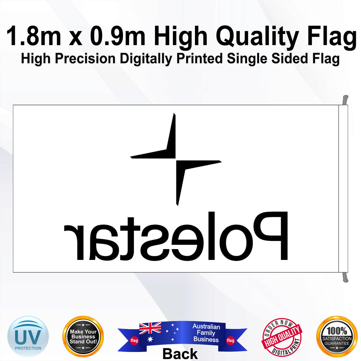 POLESTAR Rectangle Flag - Rear