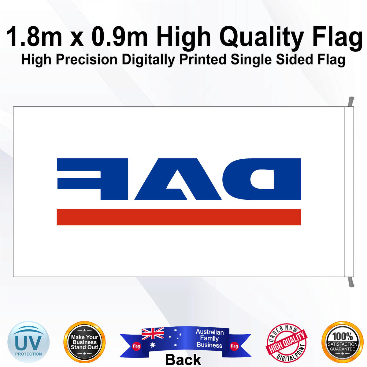DAF Rectangle Flag - Rear