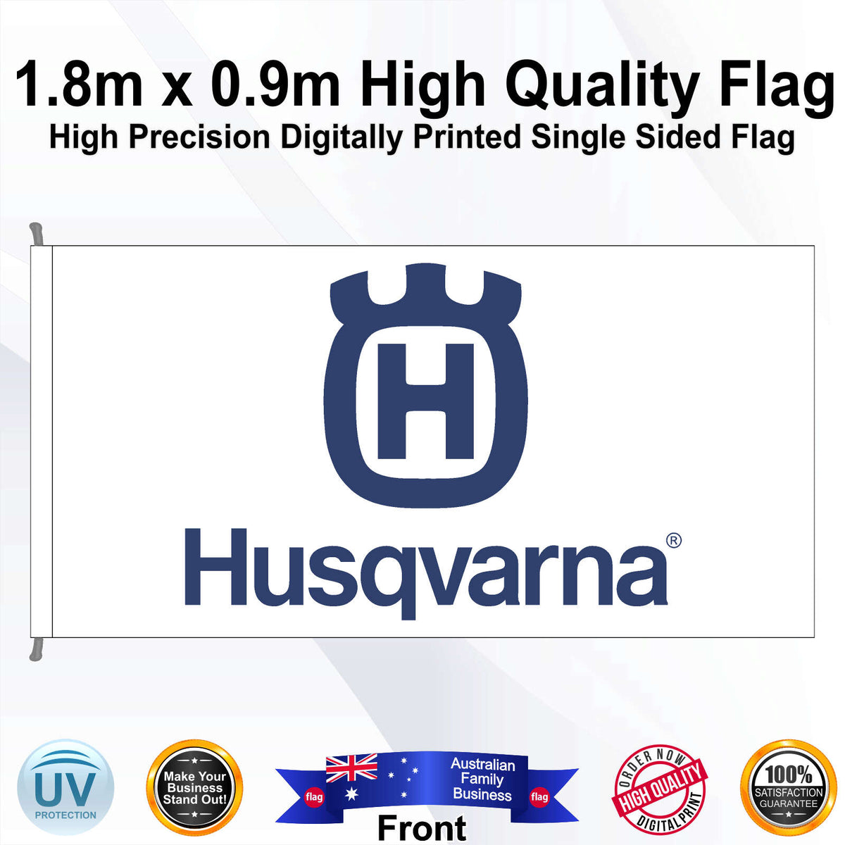 HUSQVARNA Rectangle Flag - Front