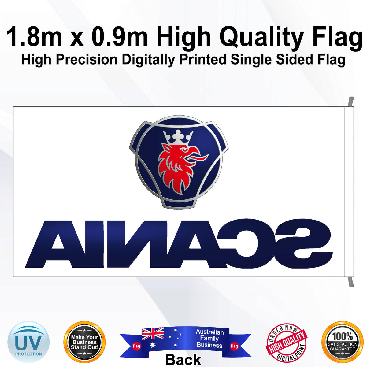 SCANIA Rectangle Flag - Rear