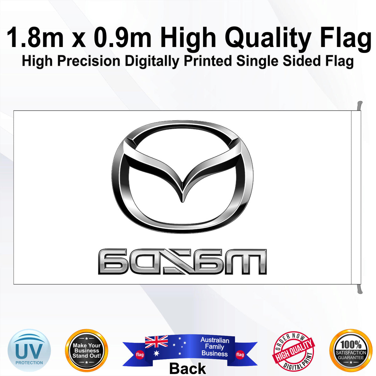 MAZDA Rectangle Flag - Rear