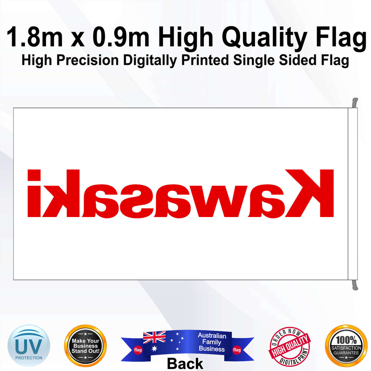 KAWASAKI Rectangle Flag - Rear
