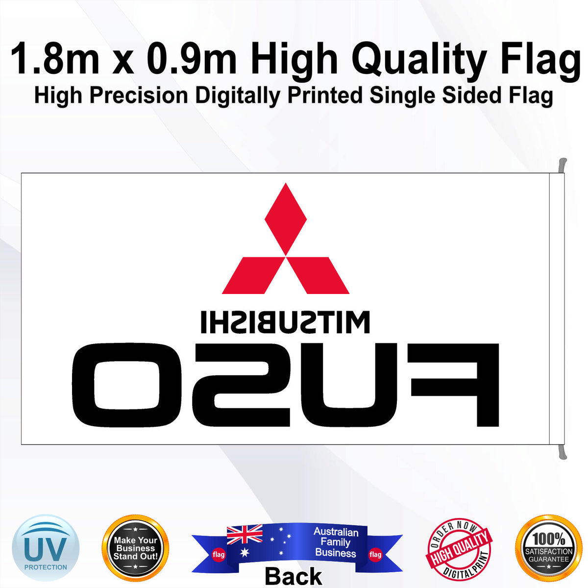 MITSUBISHI FUSO Rectangle Flag - Rear