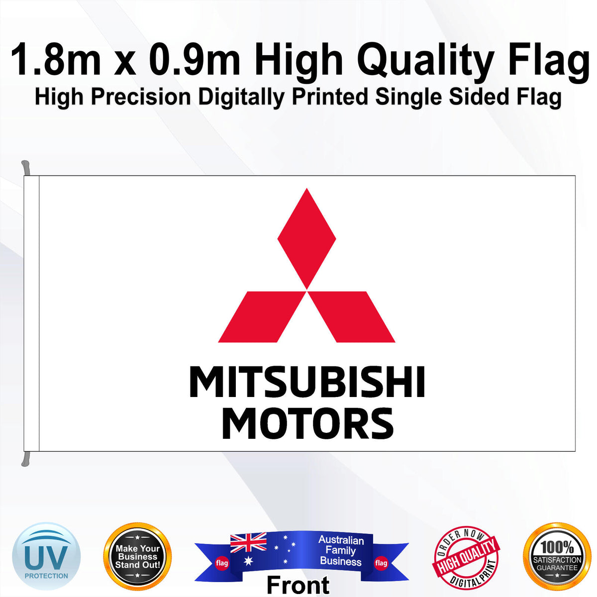 MITSUBISHI MOTORS Rectangle Flag - Front