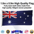 Australian Fully Sewn Premium Blue 1.8m x 0.9m Standard Flag - Front