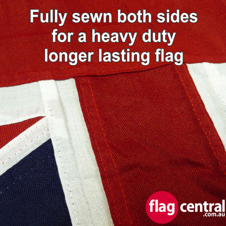 Australian Fully Sewn Premium Blue 1.8m x 0.9m Standard Flag - Image 3