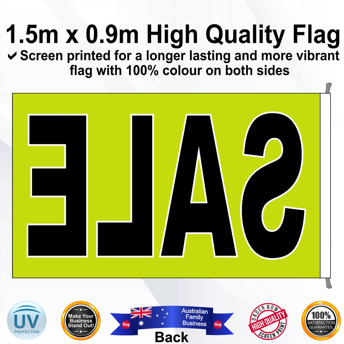 SALE Rectangle Flag - Rear