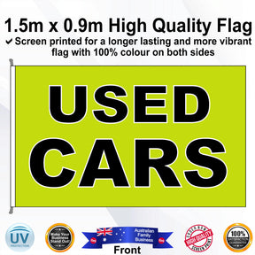 USED CARS Rectangle Flag - Front