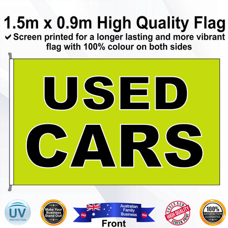 USED CARS Rectangle Flag - Front