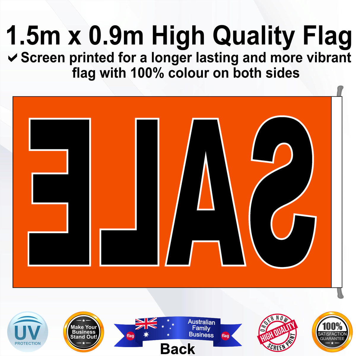 SALE Rectangle Flag - Rear