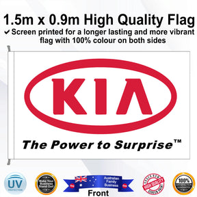 KIA THE POWER TO SURPRISE Rectangle Flag - Front