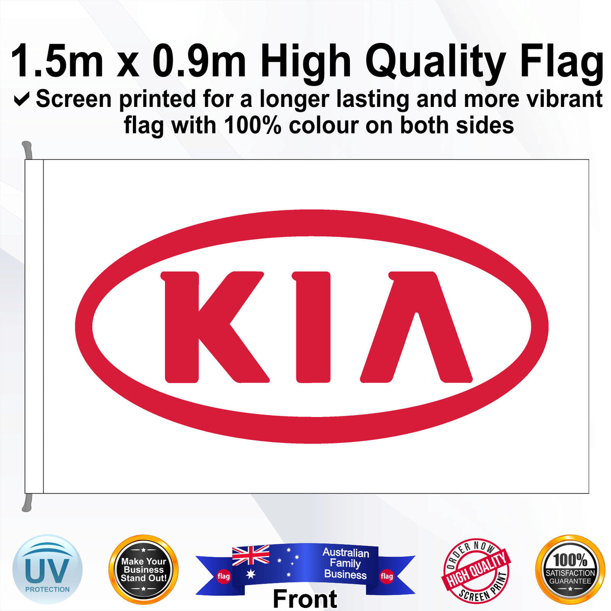 KIA Rectangle Flag - Front