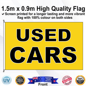 USED CARS Rectangle Flag - Front