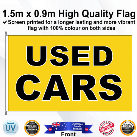 USED CARS Rectangle Flag - Front