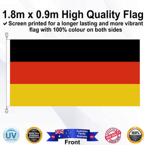 GERMANY 1.8m x 0.9m Medium Rectangle Flag - Front