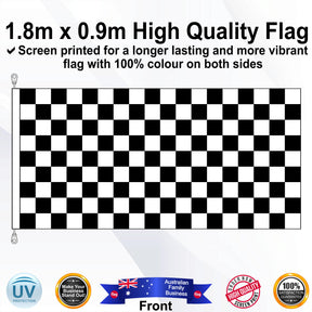 CHECKERED Rectangle Flag - Front