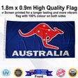 AUSTRALIA ROO Blue 1.8 x 0.9m Rectangle Flag - Front