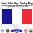 FRANCE Blue 1.8m x 0.9m Medium Rectangle Flag - Front