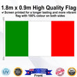ITALY Red 1.8m x 0.9m Medium Rectangle Flag - Front