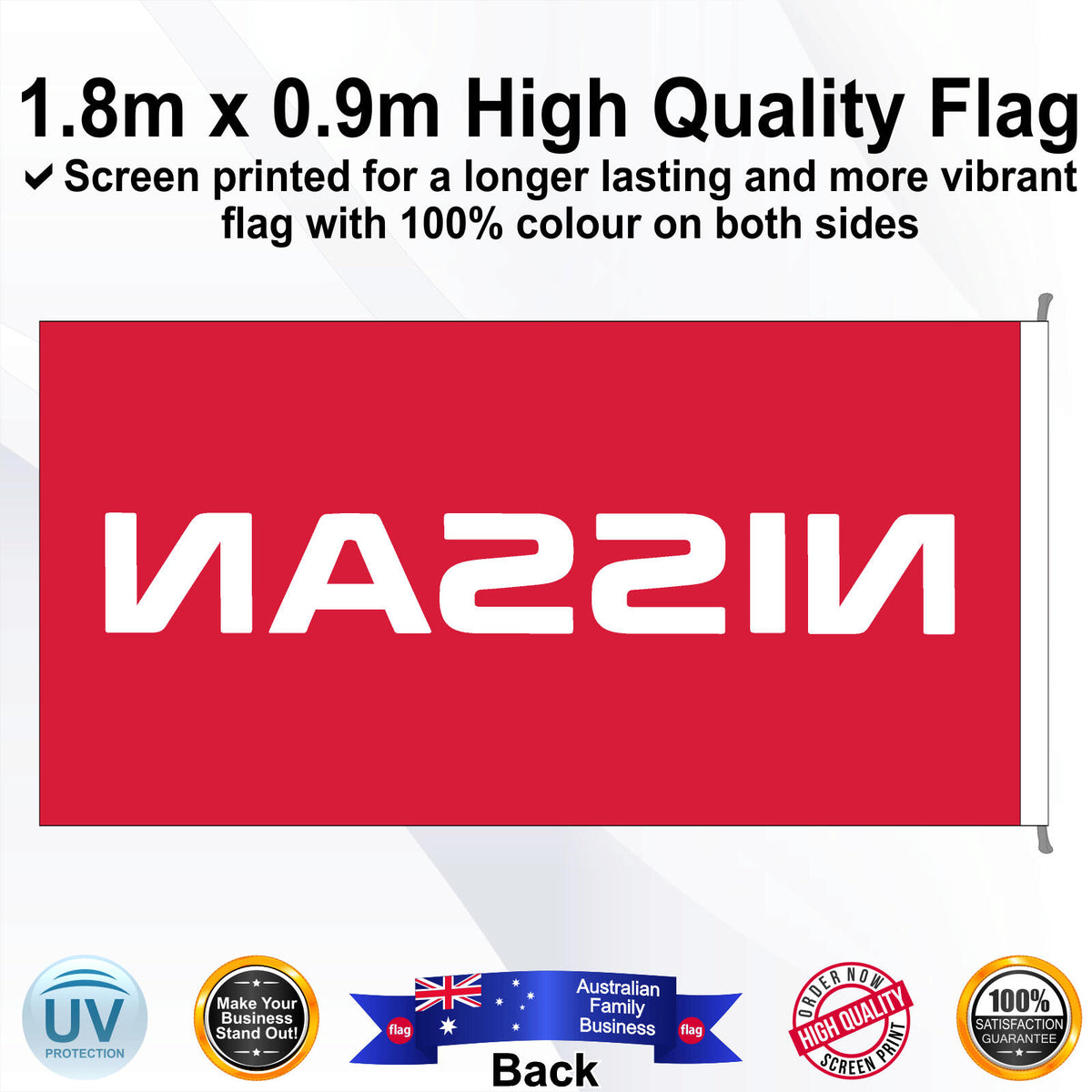 NISSAN Rectangle Flag - Rear